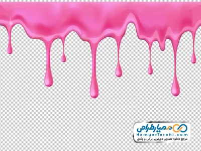 تصویر وکتوری کرم توت فرنگی در حال چکیدن با دانه های دراژه