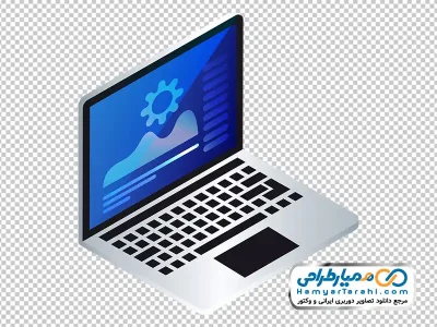 تصویر وکتور رنگی لپ تاپ