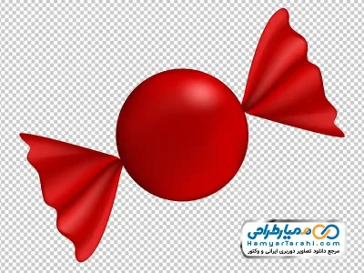 تصویر png آبنبات با بسته بندی قرمز