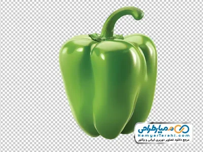 تصویر با کیفیت فلفل دلمه ای سبز با فرمت png