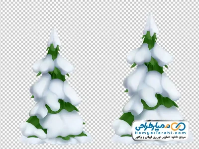 تصویر وکتوری درخت کاج برفی