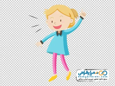 دانلود عکس کارتونی دختر بچه در حال اجازه گرفتن