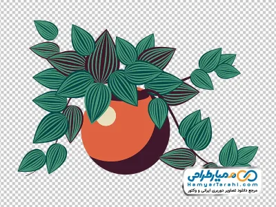 تصویر png گیاه آپارتمانی در گلدان