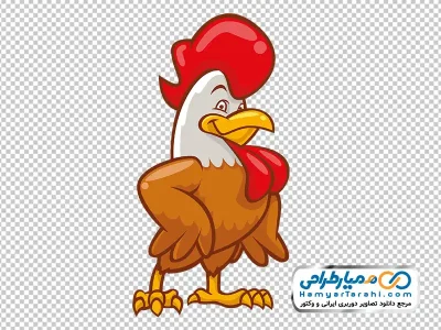 تصویر کارتونی خروس با فرمت png