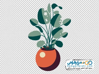 عکس وکتوری گیاه آپارتمانی با برگ های پهن