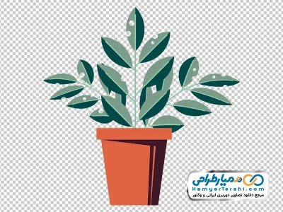 تصویر وکتوری گیاه آپارتمانی در گلدان