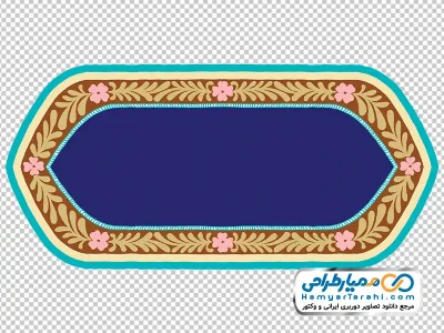 عکس png قاب تزئینی وکتوری با زمینه آبی