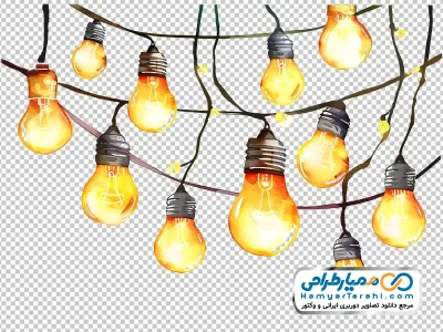 تصویر وکتوری ریسه های لامپ با فرمت png