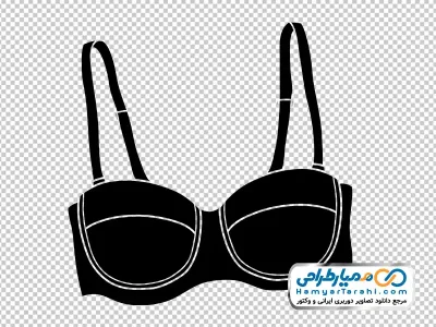 دانلود عکس وکتوری سیاه و سفید سوتین