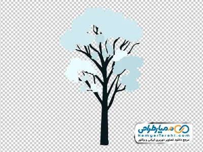 تصویر وکتوری درخت زمستانی با فرمت png