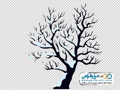 عکس وکتوری درخت برفی با فرمت png