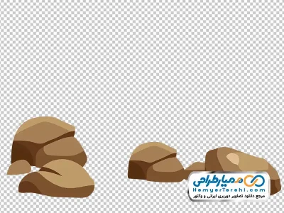 عکس وکتوری سنگ های صخره ای با فرمت png