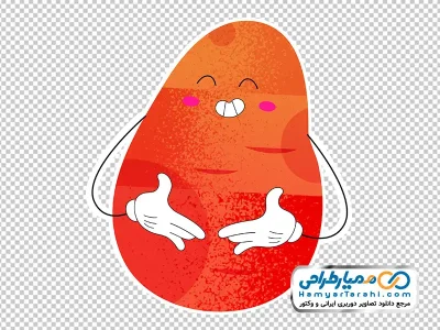 تصویر کارتونی سیب زمینی با فرمت png