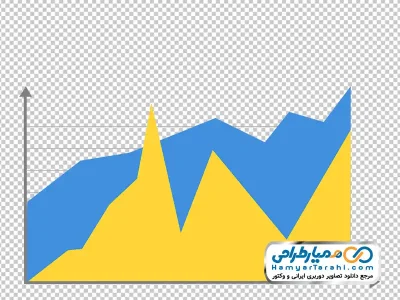 عکس وکتوری تابلو نشان دهنده نمودار رو به رشد با فرمت png