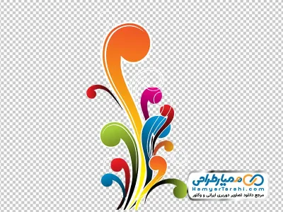 تصویر وکتوری شیپ های رنگی با فرمت png