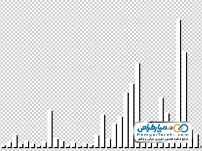 عکس وکتوری طیف سیگنال میله ای با فرمت png