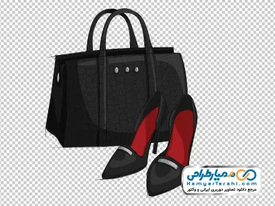 تصویر وکتوری کیف و کفش زنانه مجلسی با فرمت png