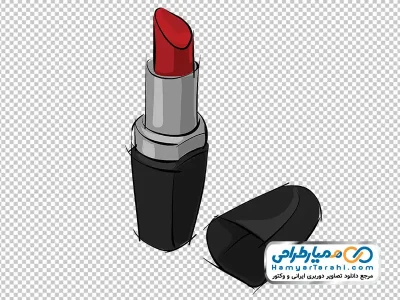 تصویر وکتوری رژ لب قرمز با فرمت png