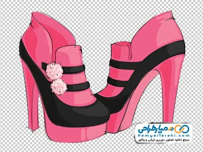 تصویر وکتوری کفش پاشنه دار با فرمت png