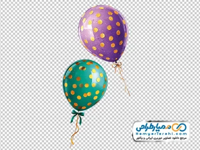 دانلود عکس وکتوری بادکنک رنگی خالخالی