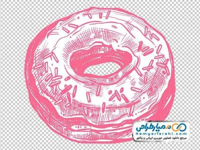 آیکون رنگی دونات با فرمت png