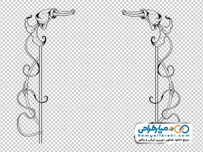 دانلود عکس وکتوری حاشیه گلدار