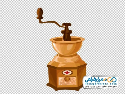 تصویر وکتوری دستگاه آسیاب قهوه با فرمت png