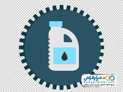 آیکون قوطی روغن موتور ماشین و چرخ دنده با فرمت png
