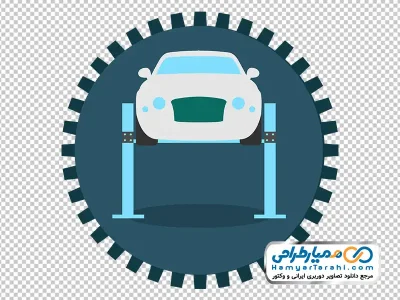 آیکون رنگی بالا بر ماشین در مکانیکی داخل وکتور چرخ دنده با فرمت png