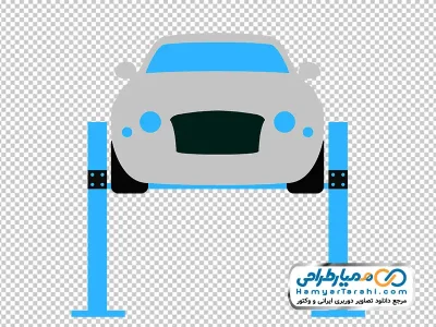 آیکون رنگی بالا بر ماشین در مکانیکی با فرمت png