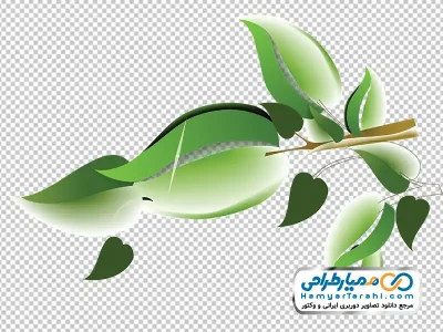 تصویر وکتوری شاخه پر از برگ با فرمت png