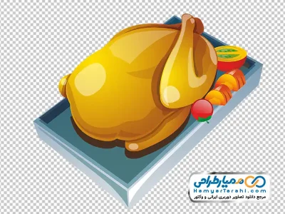 تصویر وکتوری مرغ بریان با فرمت png