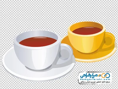 عکس وکتوری فنجان چای با فرمت png