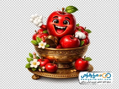 دانلود تصویر سیب قرمز خندان هفت سین