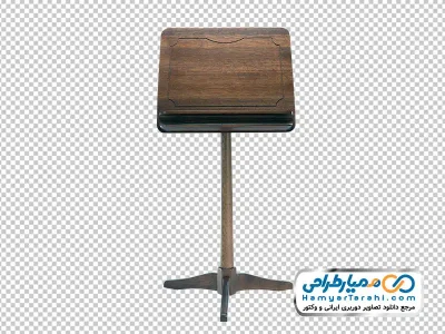 تصویر png پایه نت موسیقی چوبی