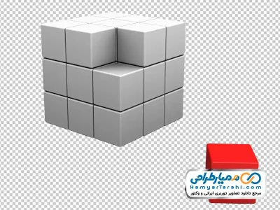 دانلود تصویر با کیفیت مکعب های 27 تایی سفید