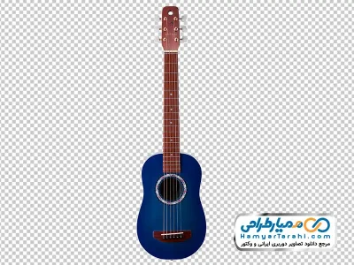 دانلود تصویر با کیفیت گیتار آکوستیک آبی