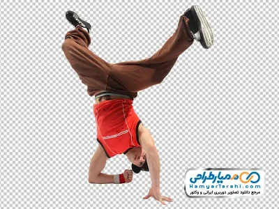 تصویر با کیفیت پسر در حال بریک دنس