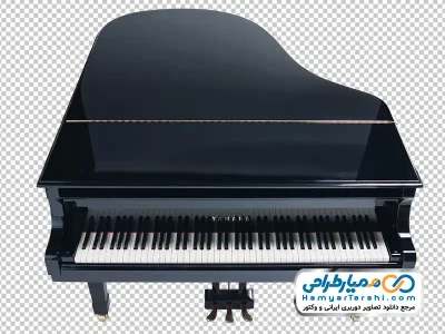 تصویر پیانو از نمای بالا با فرمت png