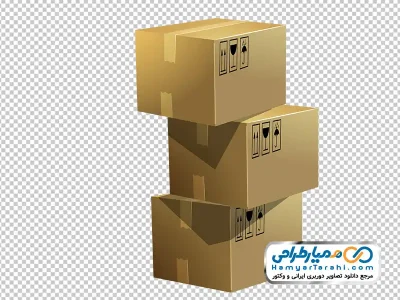 دانلود عکس وکتوری  جعبه کارتن روی هم چیده