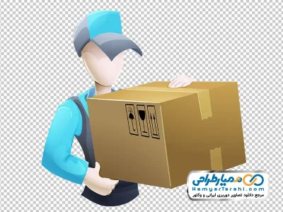 عکس وکتوری پستچی با جعبه پست در دست