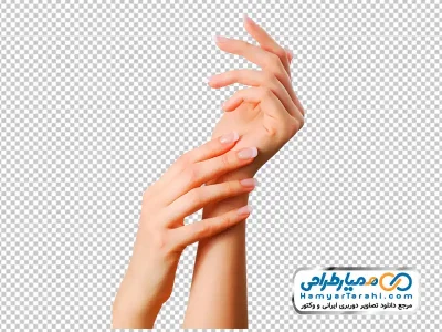 تصویر png دست زنانه با ناخن بلند