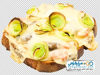 عکس نان تست با پنیر آب شده با فرمت png