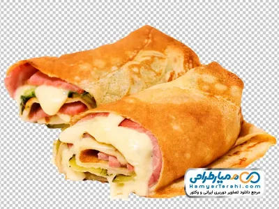 عکس ساندویچ ژامبون و پنیر با فرمت png