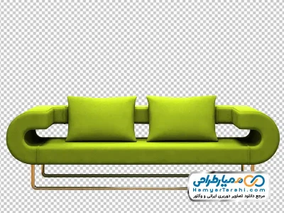 تصویر کاناپه با پایه های استیل با فرمت png