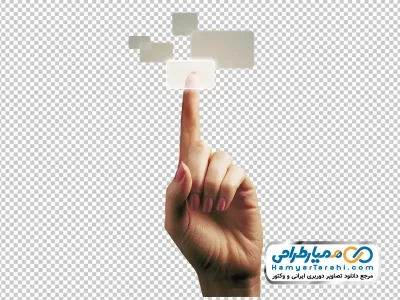 دانلود تصویر png انگشت اشاره زنانه در حال انتخاب کادر متن