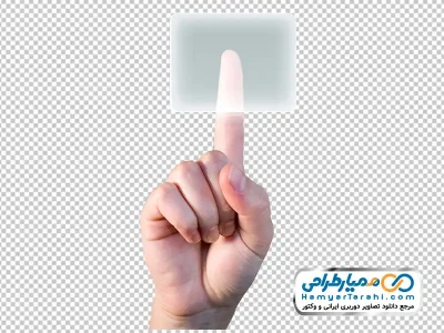 دانلود تصویر با کیفیت انگشت اشاره در حال انتخاب کادر متن