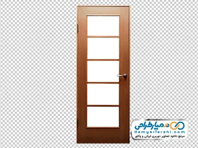 دانلود تصویر با کیفیت درب داخلی آپارتمان با پنجره های شفاف