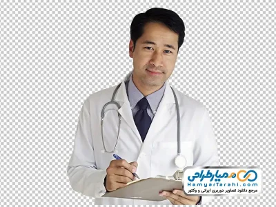 عکس با کیفیت دکتر در حال نوشتن