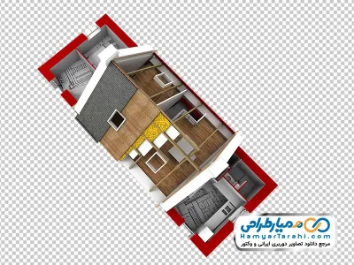 تصویر با کیفیت ماکت خانه با فرمت png